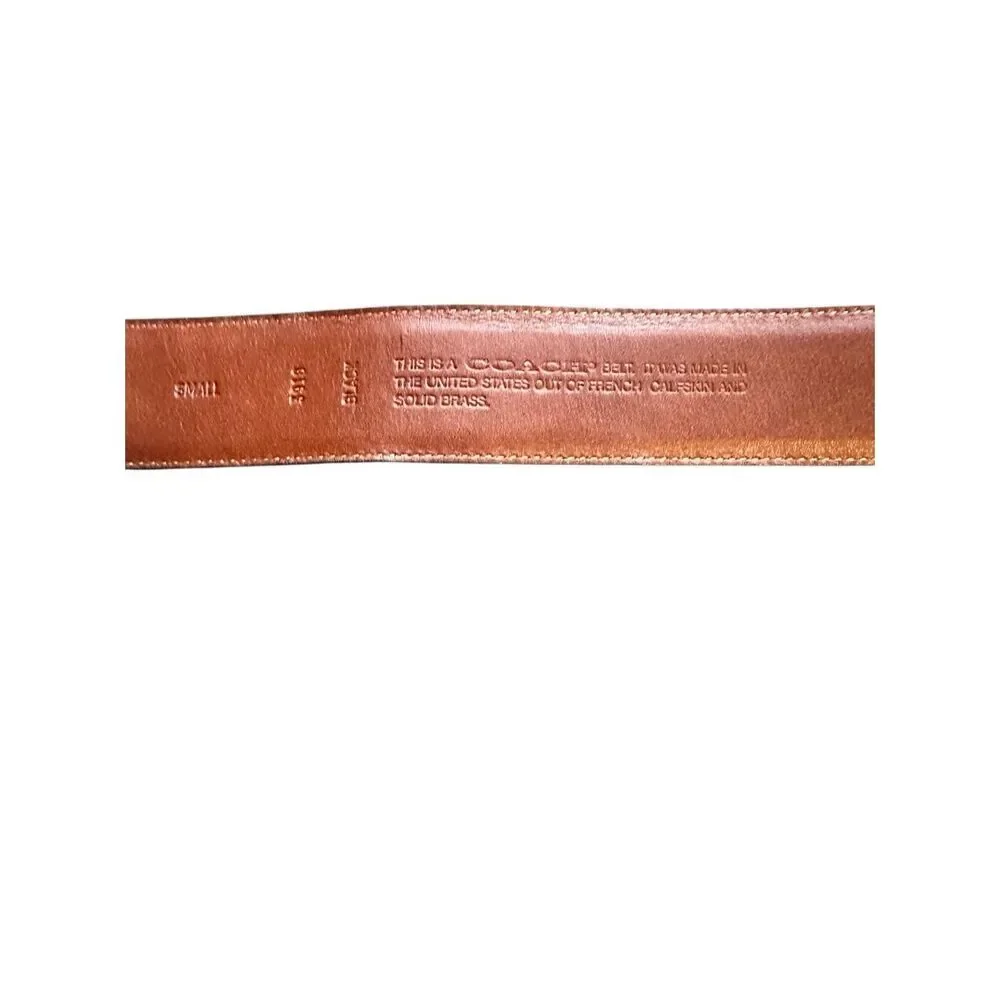 Coach Sienna 3918 Black Leather Belt Brass Buckle small